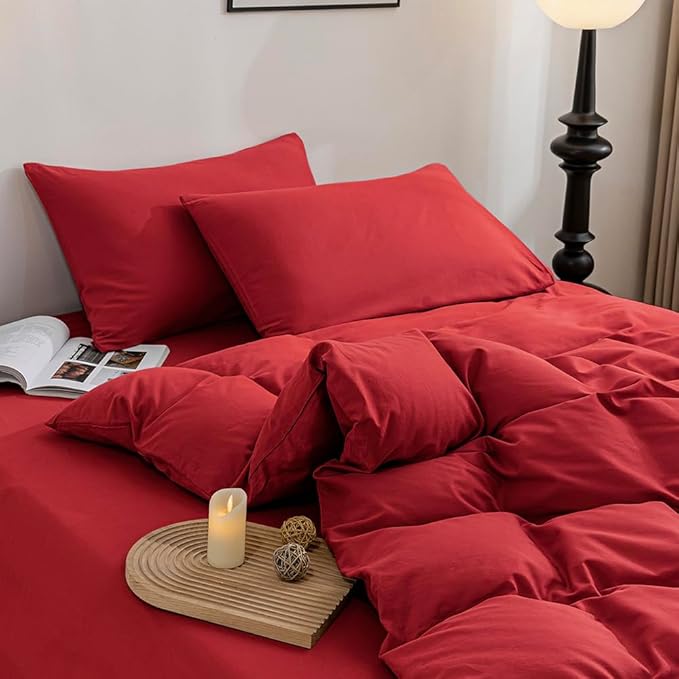 Linen Duvet Cover Set - Queen - 3 Piece
