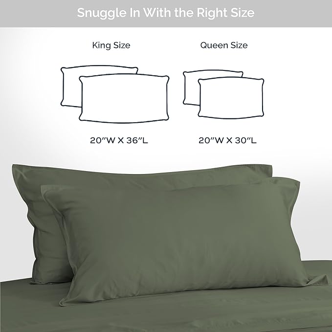 Bamboo Cooling Pillowcase Set - Queen - 2 Piece