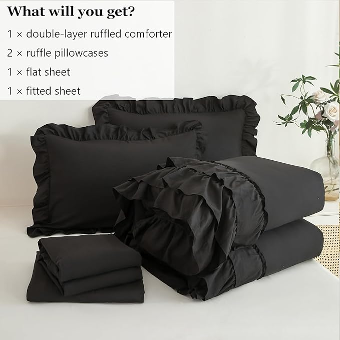 Microfiber Comforter Set - Queen - 5 Piece