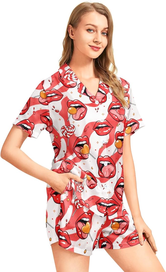 Women's Pajama Set - Short Sleeve - 2 Piece