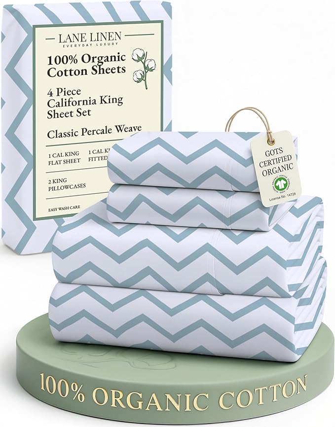 Linen Bed Sheet Set - California King - 4 Piece