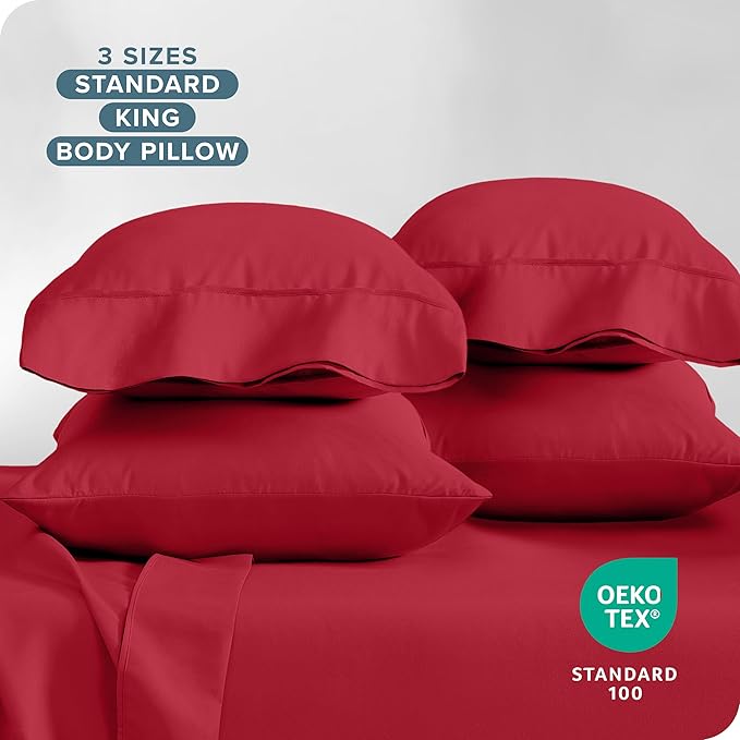 Microfiber Cooling Pillowcase Set - Queen - 4 Pack - 4 Piece