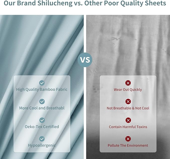 Bamboo Cooling Bed Sheet Set - King - 6 Piece