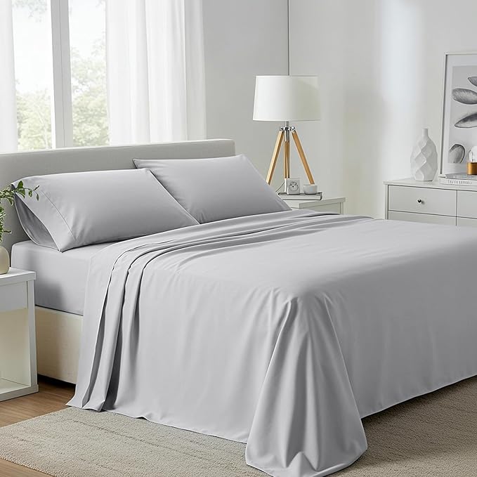 Linen Cooling Bed Sheet Set - Full - 16 in Deep Pocket - 4 Piece