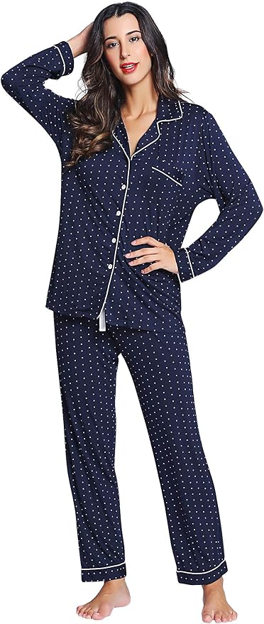 Women's Bamboo Cooling Pajama Set - Long Sleeve