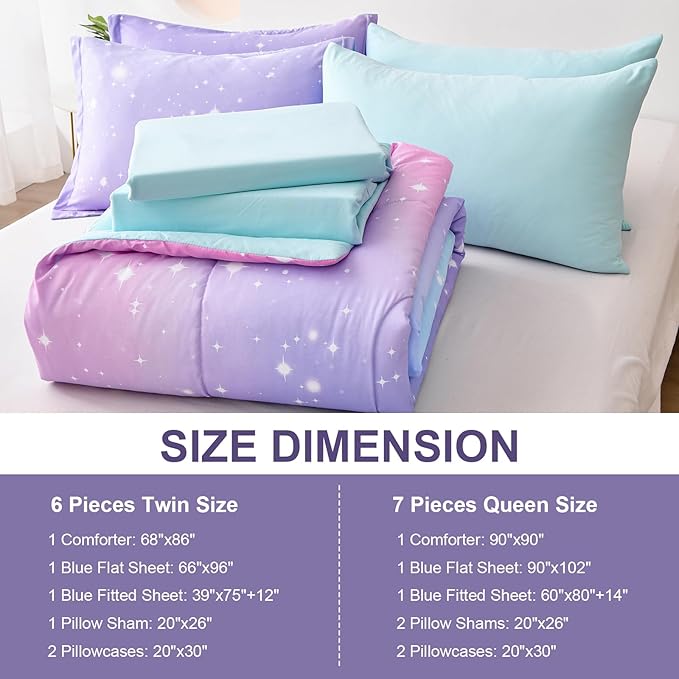 Microfiber Comforter Set - Queen - 7 Piece
