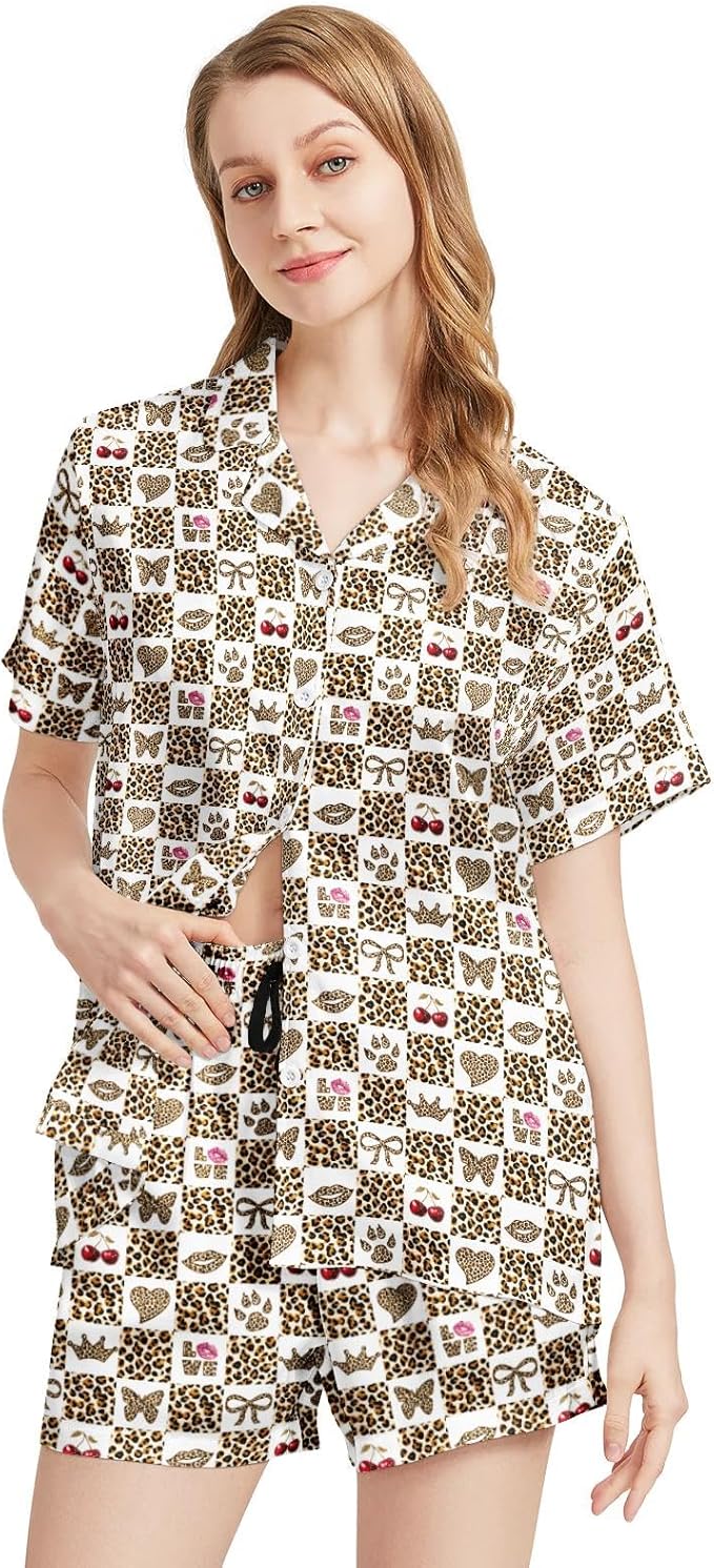 Women's Pajama Set - Short Sleeve - 2 Piece