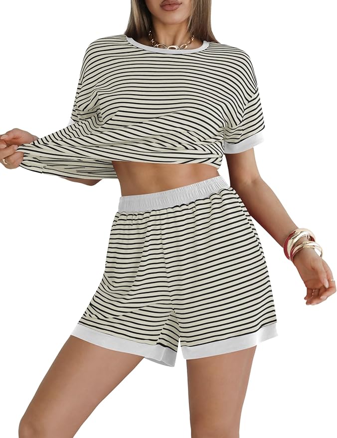 Shorts Pajama Set - Short Sleeve - 2 Piece
