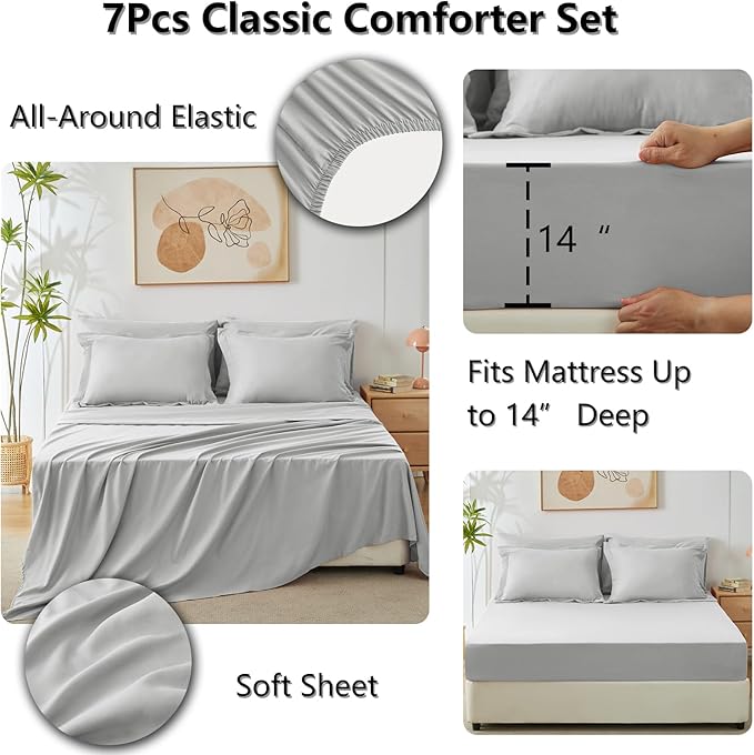 Down Alternative Comforter Set - Queen - 7 Piece