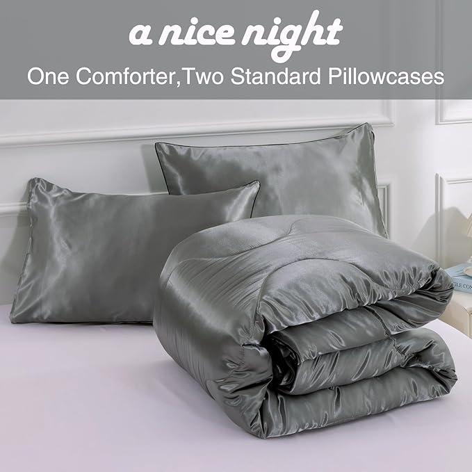 Satin Weighted Comforter Set - King