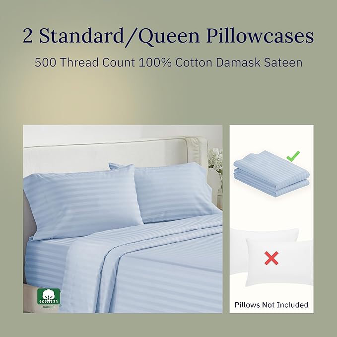 100% Cotton Pillowcase - Queen