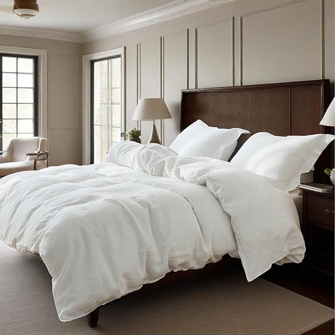 Linen Duvet Cover Set - Full - 3 Piece