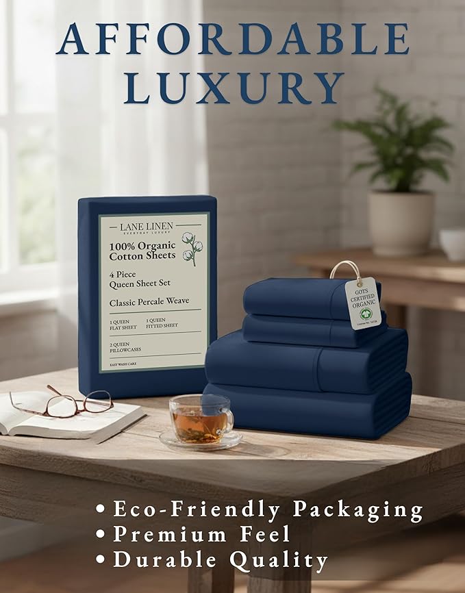 Linen Cooling Bed Sheet Set - Queen - 4 Piece