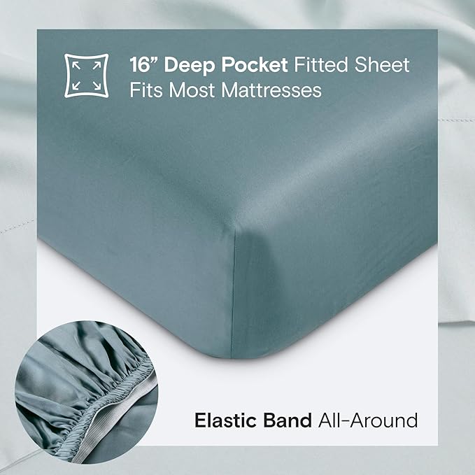 Cooling Bed Sheet Set - Queen - 4 Piece