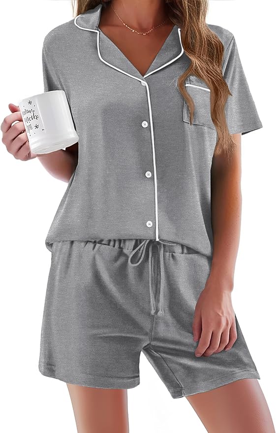 Women's Pajama Set - Short Sleeve - 2 Piece