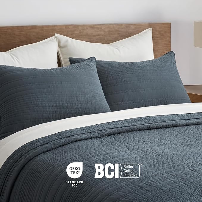 100% Cotton Quilt Set - Queen - 3 Piece