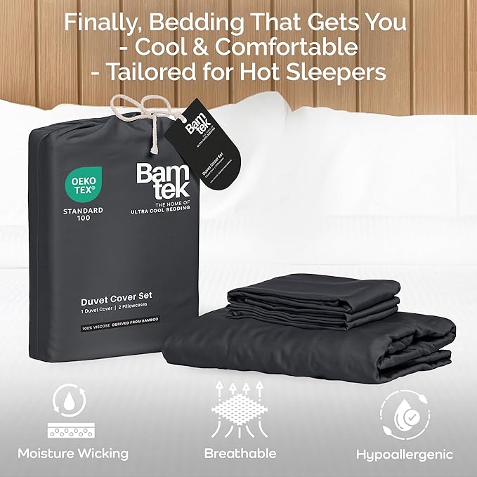 Bamboo Cooling Duvet Cover Set - King - 3 Piece
