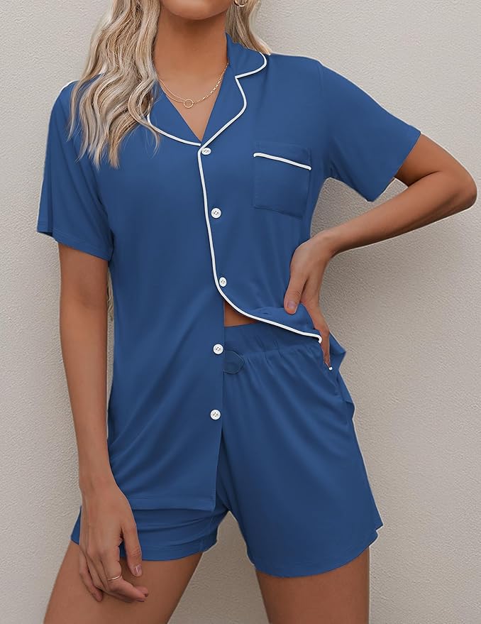 Women's Pajama Set - Short Sleeve - 2 Piece