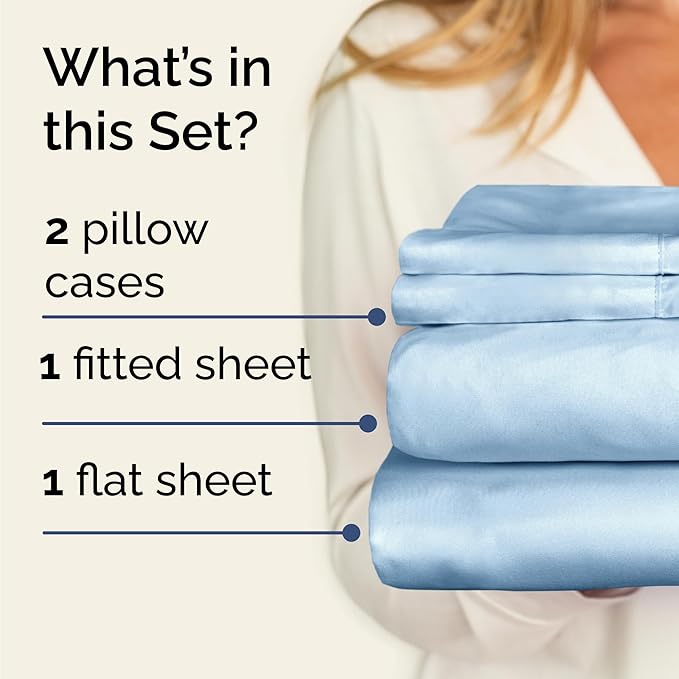 Cooling Bed Sheet Set - Twin - 16 in Deep Pocket - 4 Piece