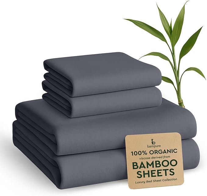 Bamboo Cooling Bed Sheet Set - King - 4 Piece