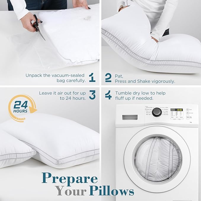Down Alternative Cooling Bed Pillow - Standard - 2 Piece