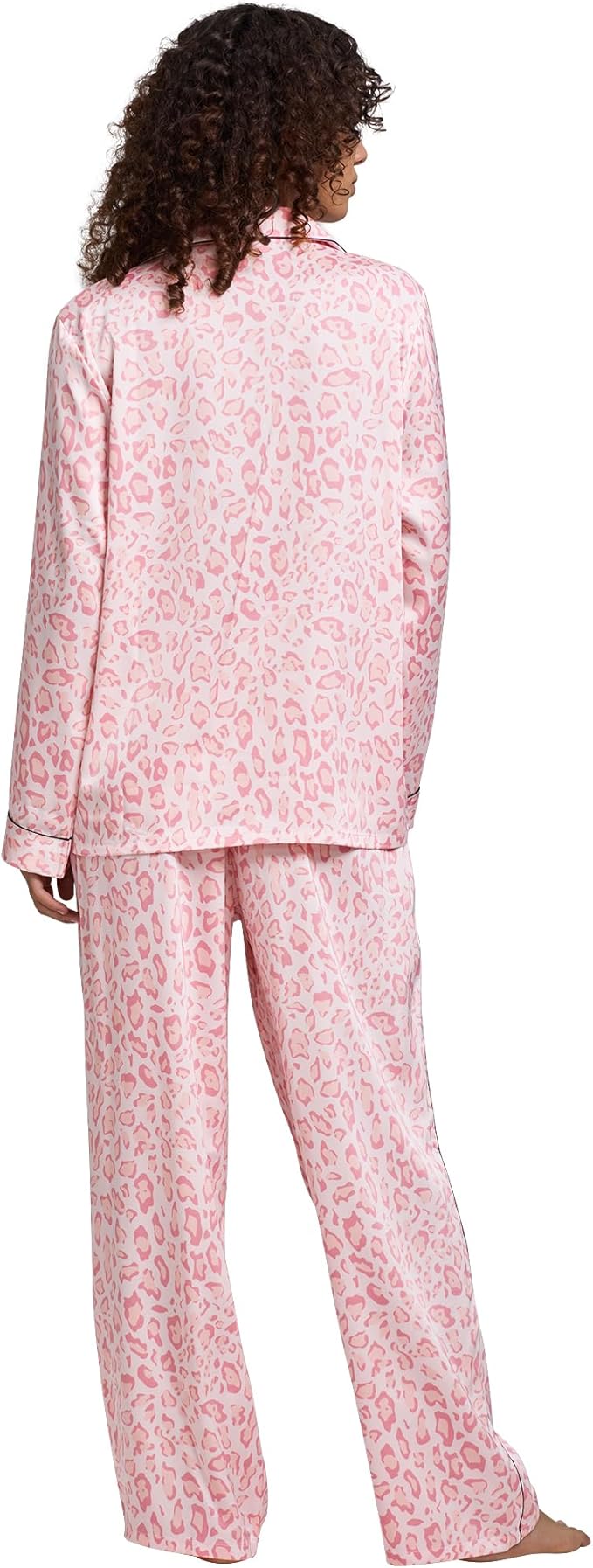 Satin Pajama Set - Long Sleeve - 2 Piece