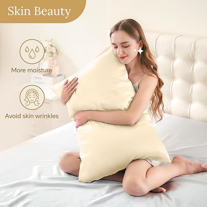 Mulberry Silk Cooling Pillowcase Set - Standard - 20 x 26 in - 2 Pack