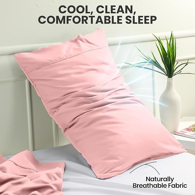Microfiber Pillowcase Set - Queen - 20 x 30 in - 2 Pack
