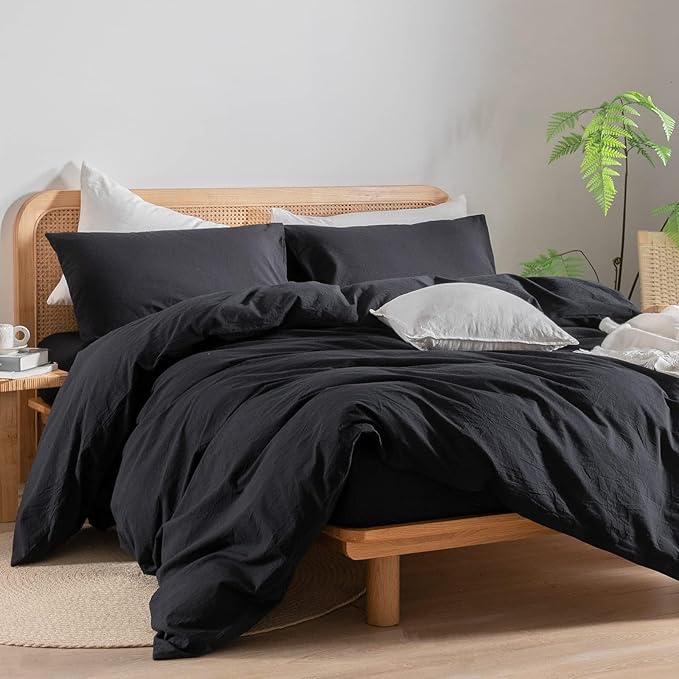 Linen Duvet Cover Set - Full - 3 Piece