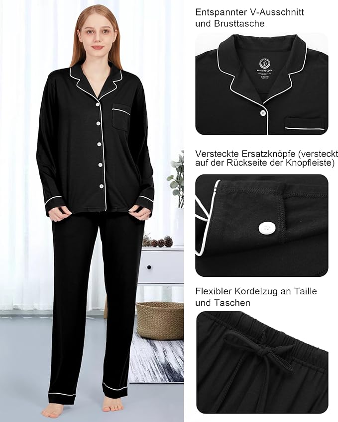 Women's Bamboo Pajama Set - Long Sleeve