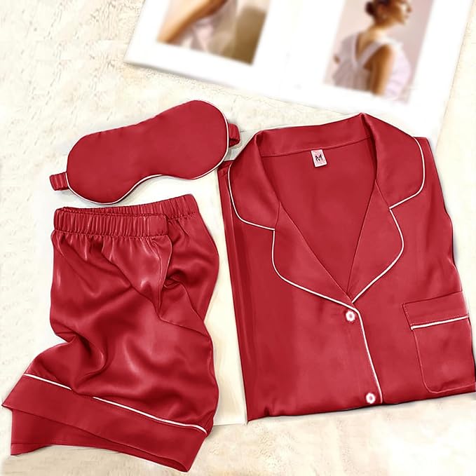 Satin Pajama Set - 2 Piece