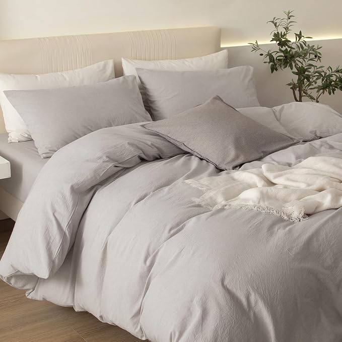 Linen Duvet Cover Set - King - 3 Piece