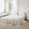Linen Bed Sheet Set - Queen - 4 Piece
