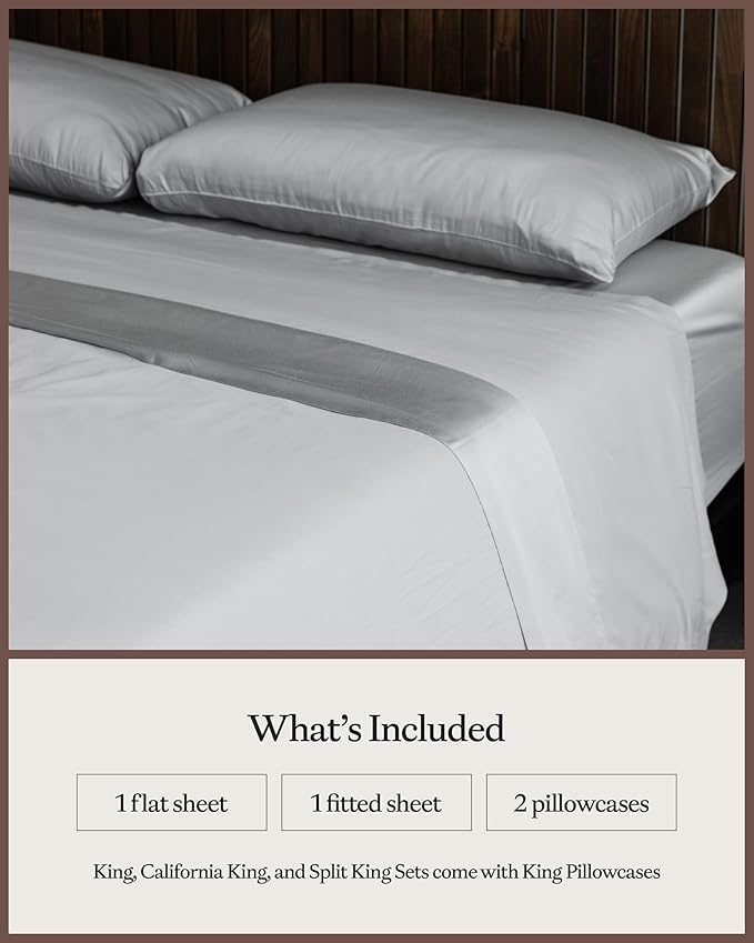 Bamboo Bed Sheet Set - King - 4 Piece