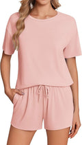 Women's Bamboo Shorts Pajama Set - Short Sleeve - 2 Piece