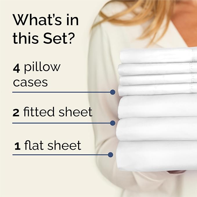Cooling Bed Sheet Set - Split King - 7 Piece