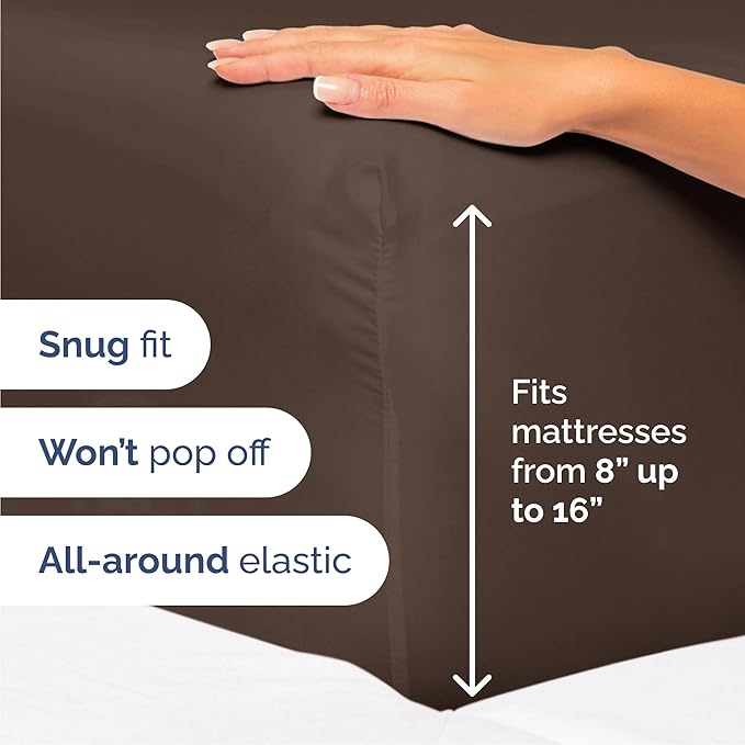 Cooling Bed Sheet Set - King - 16 in Deep Pocket - 6 Piece