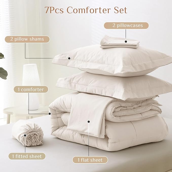 Down Alternative Comforter Set - Full - 7 Piece