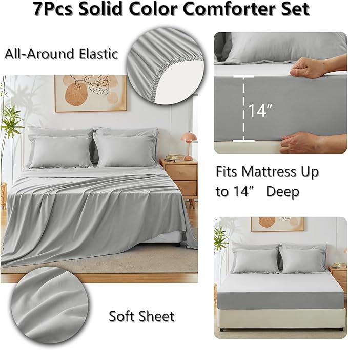 Down Alternative Comforter Set - Queen - 7 Piece