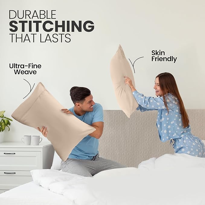 Microfiber Pillowcase Set - King - 20 x 40 in - 2 Pack