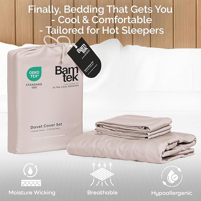 Bamboo Cooling Duvet Cover Set - King - 3 Piece