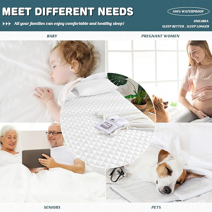 Waterproof Mattress Pad - Full - 19 in Deep Pocket