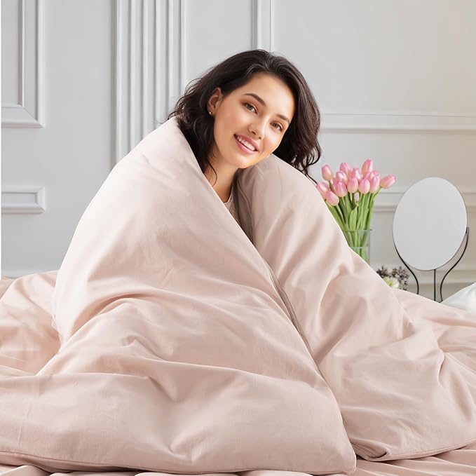 Linen Duvet Cover Set - Queen - 3 Piece