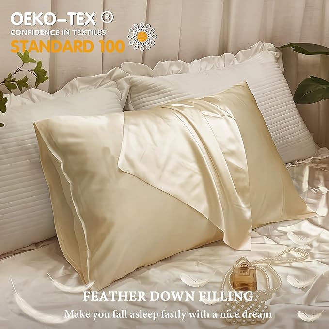 Satin Cooling Bed Pillow - Queen