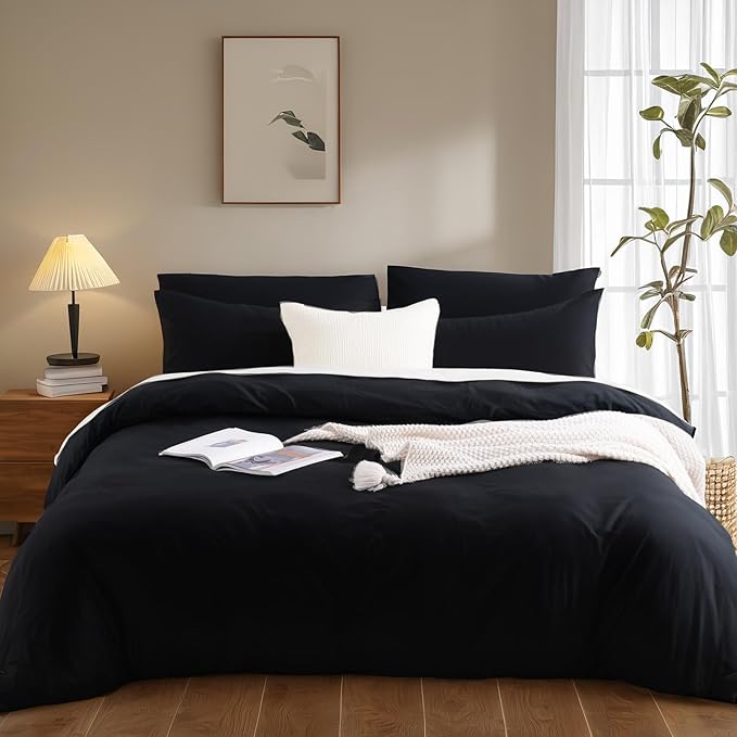 Linen Duvet Cover Set - Full - 3 Piece