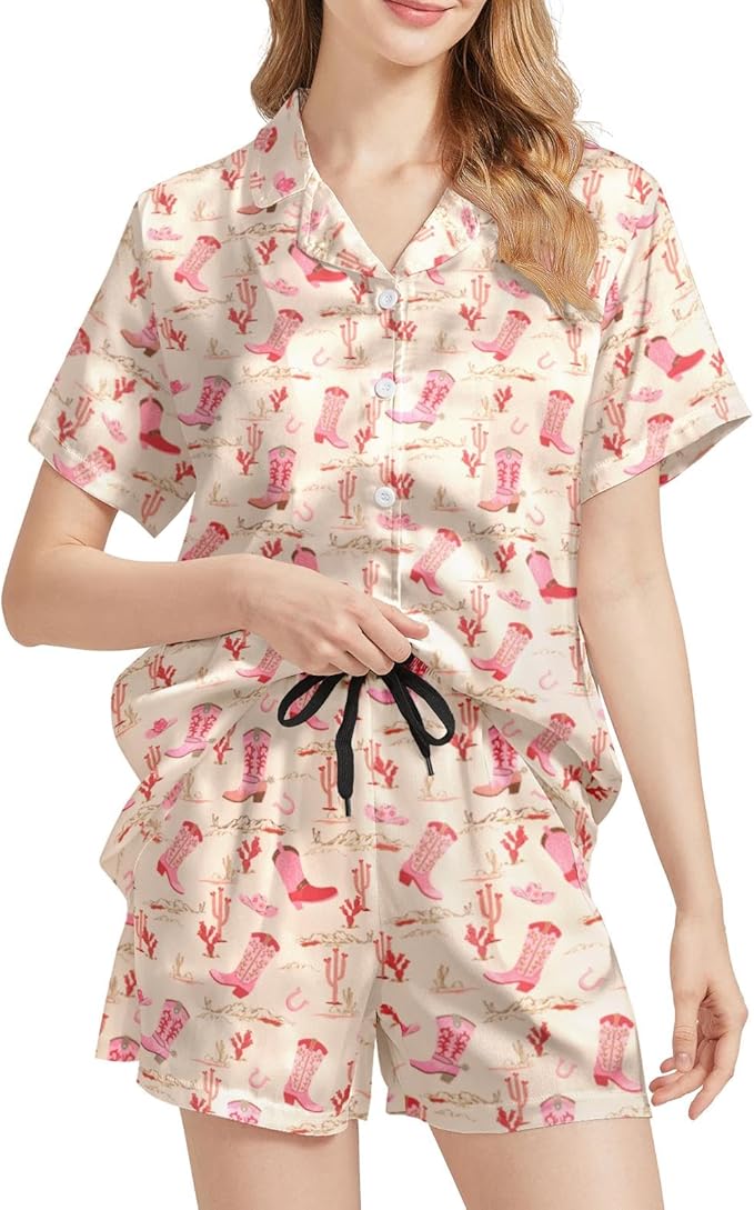 Women's Pajama Set - Short Sleeve - 2 Piece