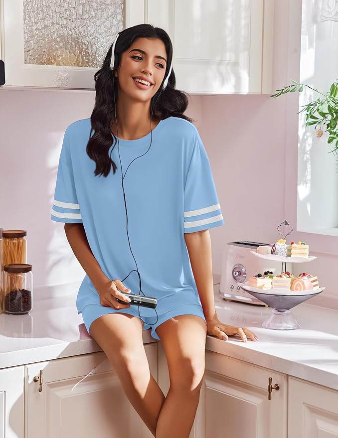 Shorts Pajama Set - Short Sleeve - 2 Piece