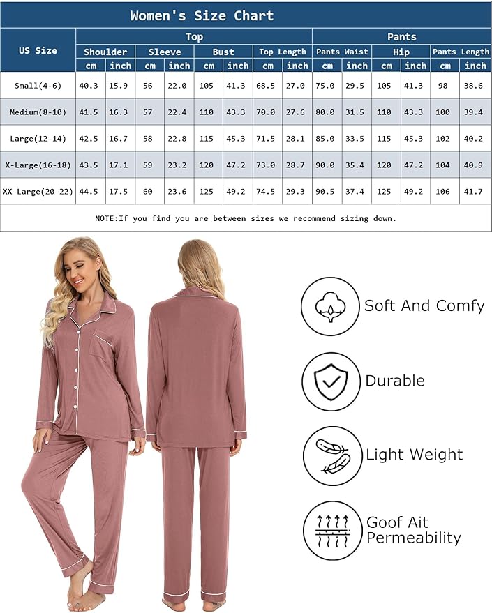 Women's Pants Pajama Set - Long Sleeve - 2 Piece