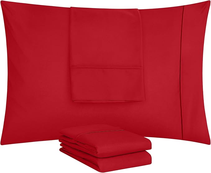 Microfiber Pillowcase Set - Queen - 20 x 30 in - 4 Pack