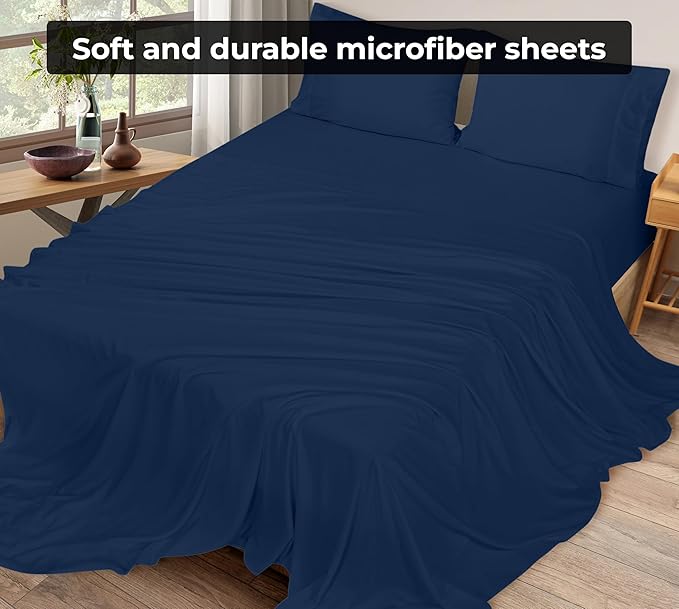 Microfiber Flat Sheet - Queen - 2 Pack